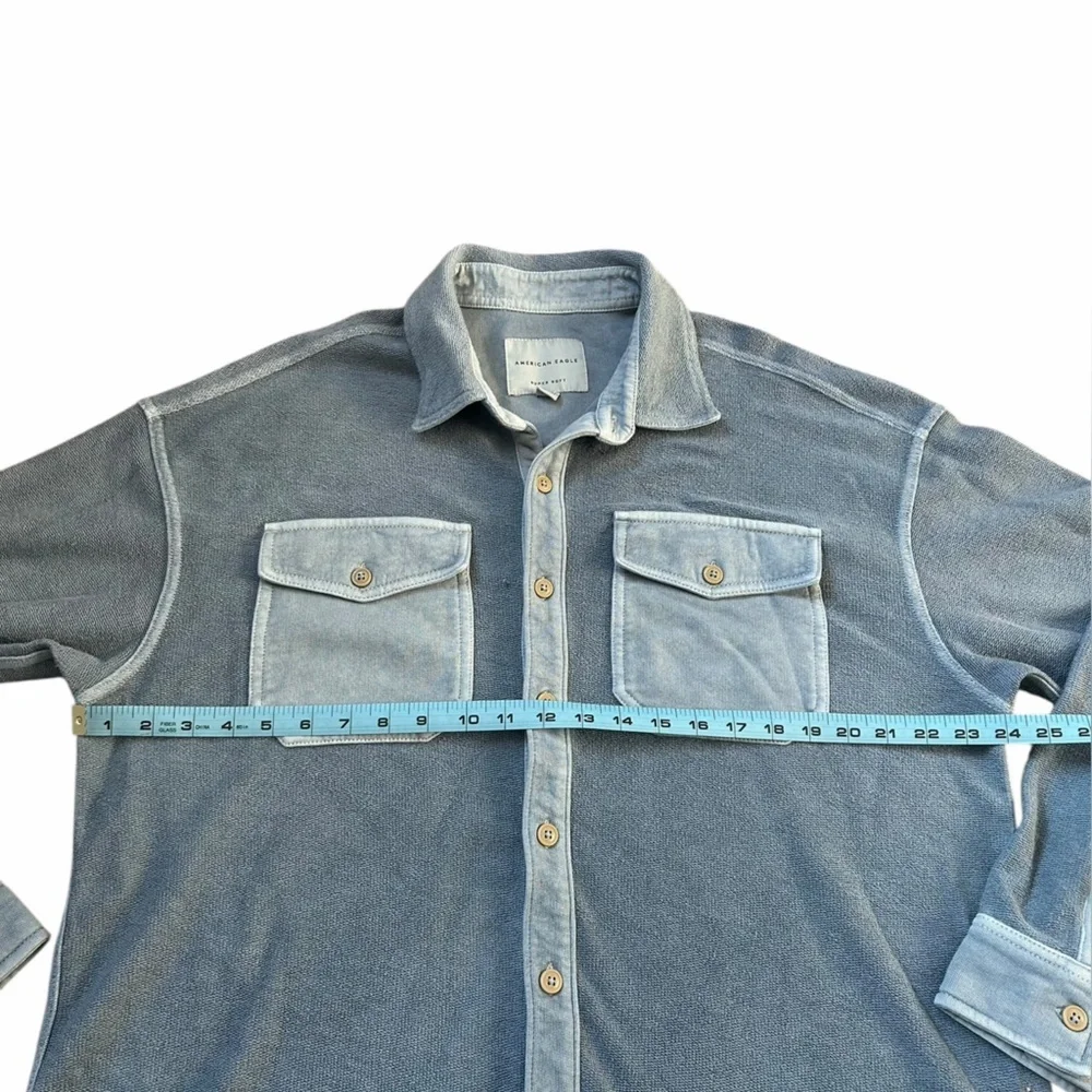 American Eagle Super Soft Oversized Button Down Terrycloth Womens Sz Large NWOT - Picture 6 of 7